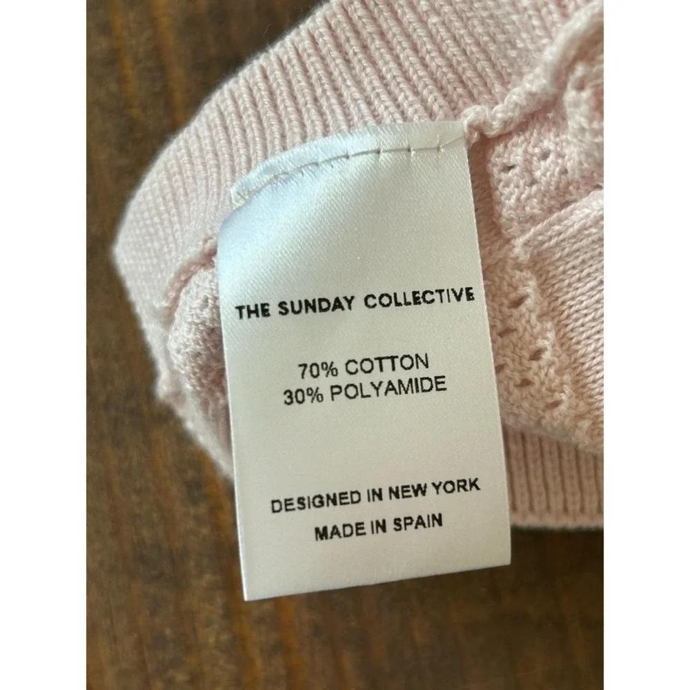 The Sunday Collective V-Neck Sweater Vest‎ in Pink Check size 6.7 New $95